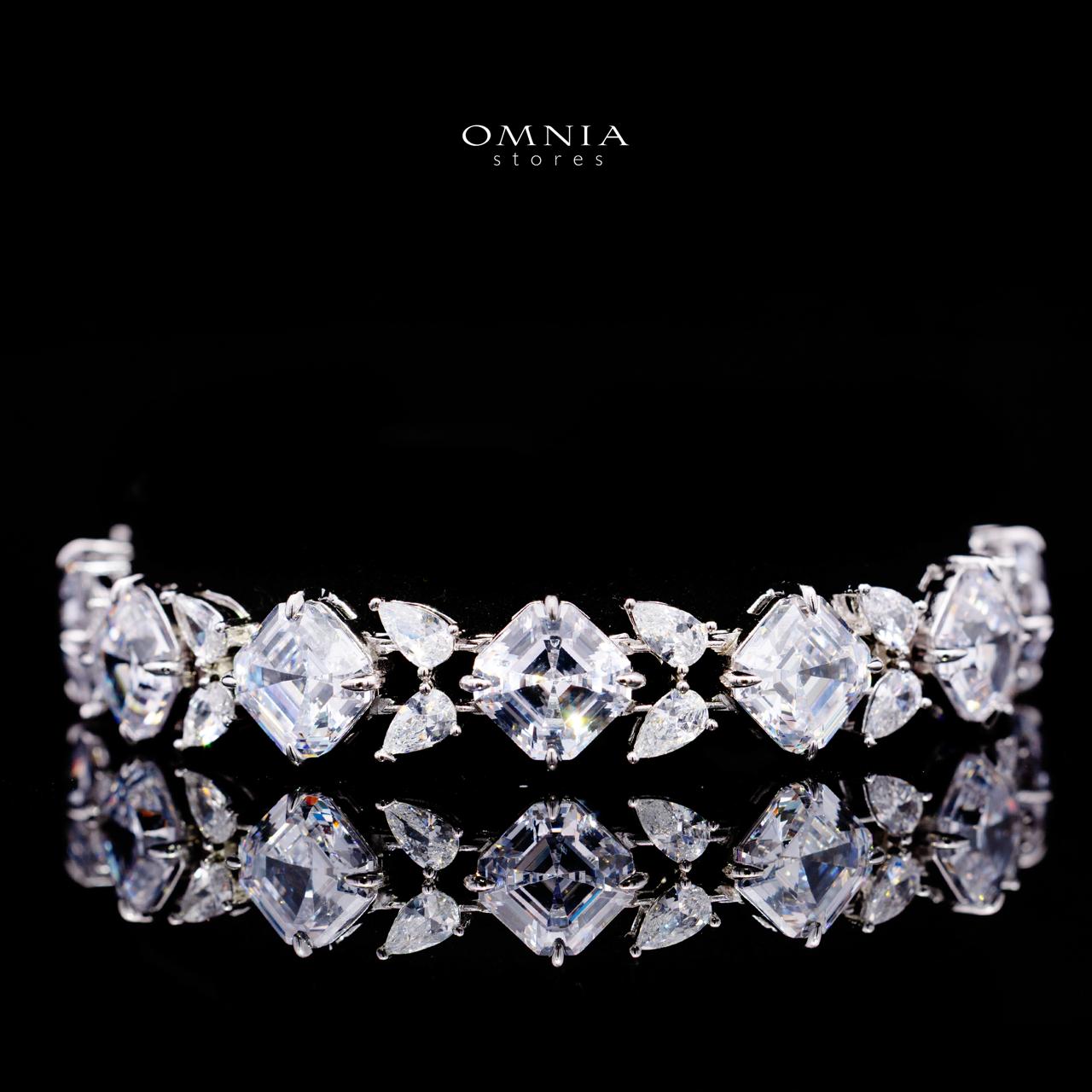 Rowena White Luxury Bridal Full Set with High-Quality Simulated Diamonds – Rhodium Plated