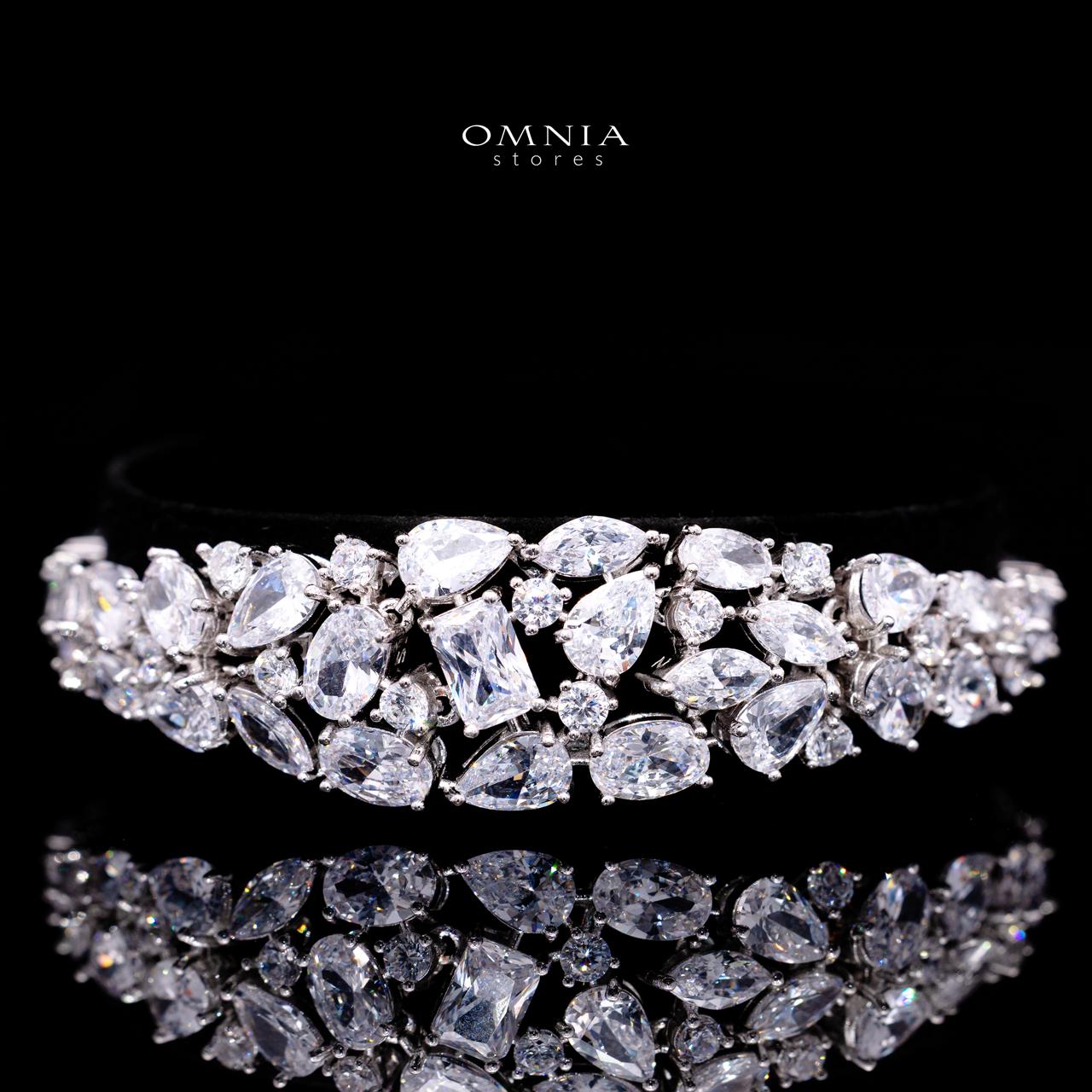 Maya White Luxury Bridal Full Set with High-Quality Simulated Diamonds – Rhodium Plated