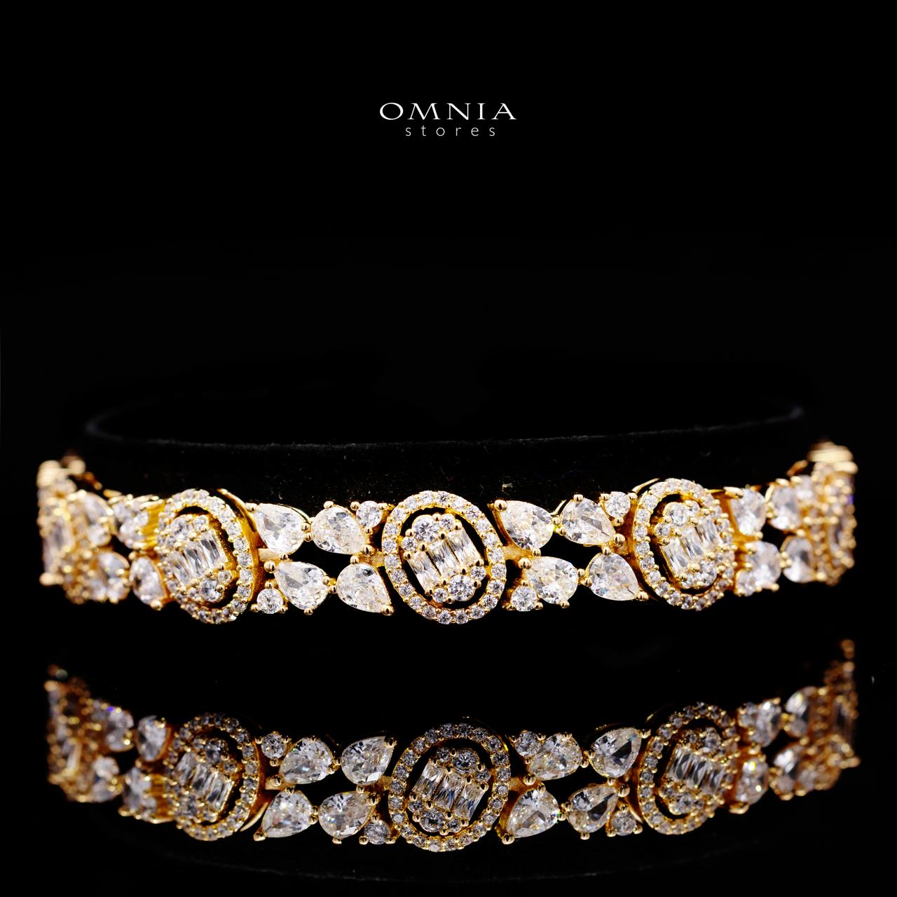 Rahima Gold Luxury Bridal Full Set with High-Quality Simulated Diamonds and Rhodium Plating