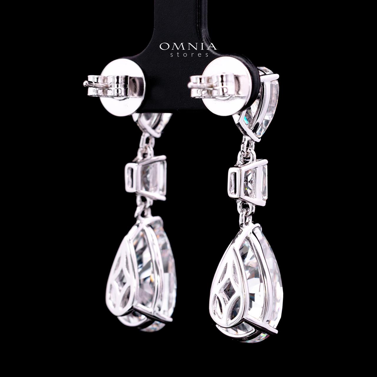 Zephanie Earrings with Certified Premium Simulated Diamonds in 925 Sterling Silver
