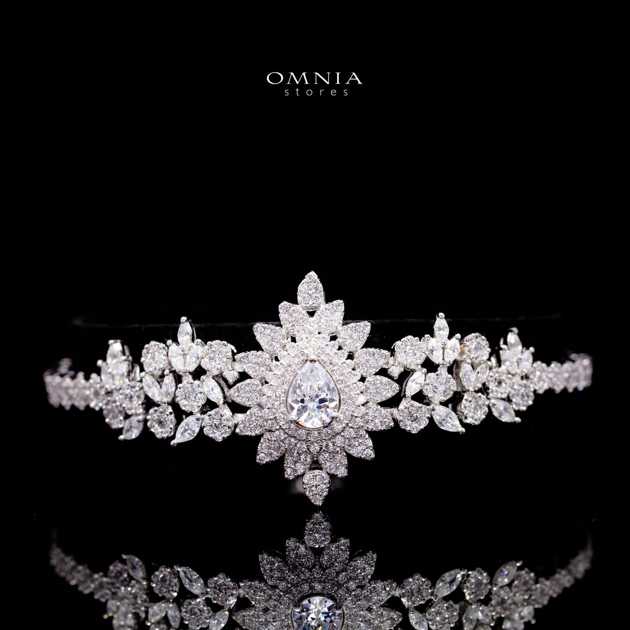 Ayrine White Luxury Bridal Full Set with High-Quality Simulated Diamonds – Rhodium Plated