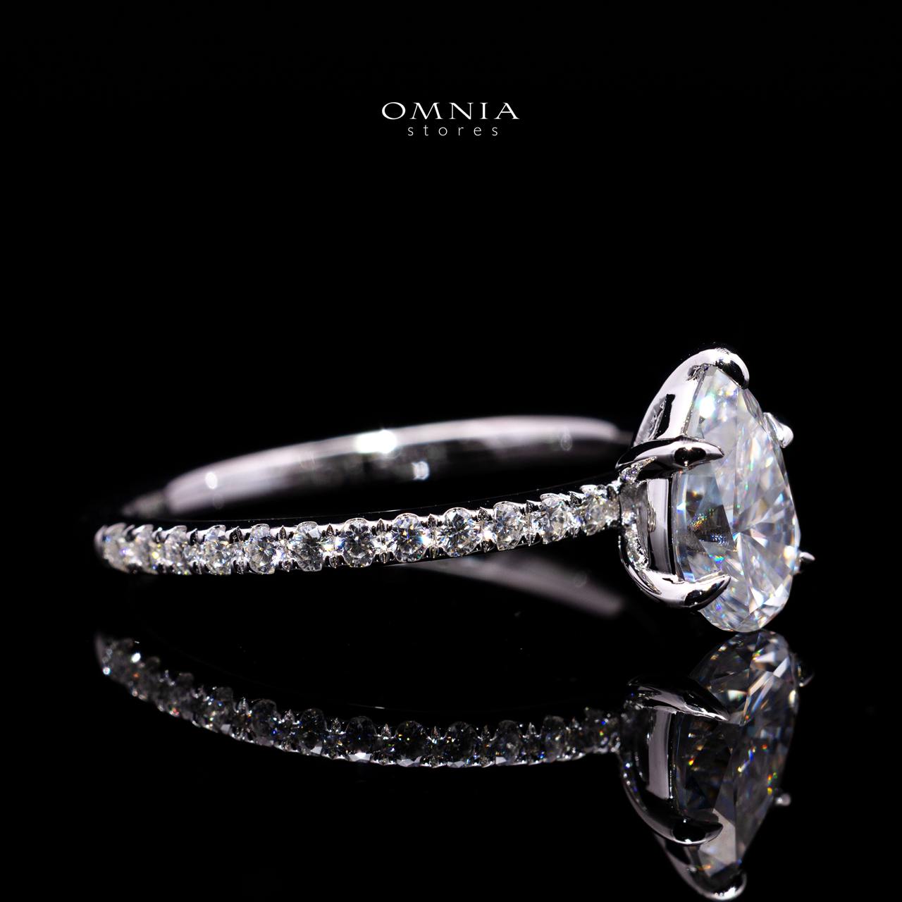 Tilda Pear-Cut Moissanite Ring 6x9mm (1.5CT) with Certificate in 925 Sterling Silver