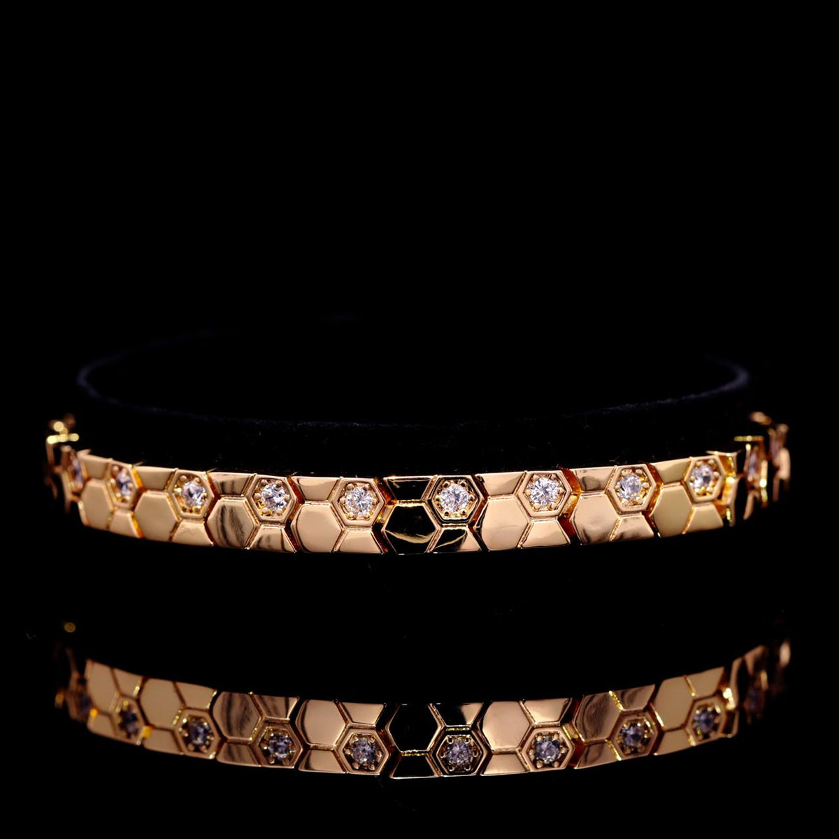 Rana Gold Luxury Bridal Full Set High-Quality Zircon Stones with Rhodium-Plated Finish