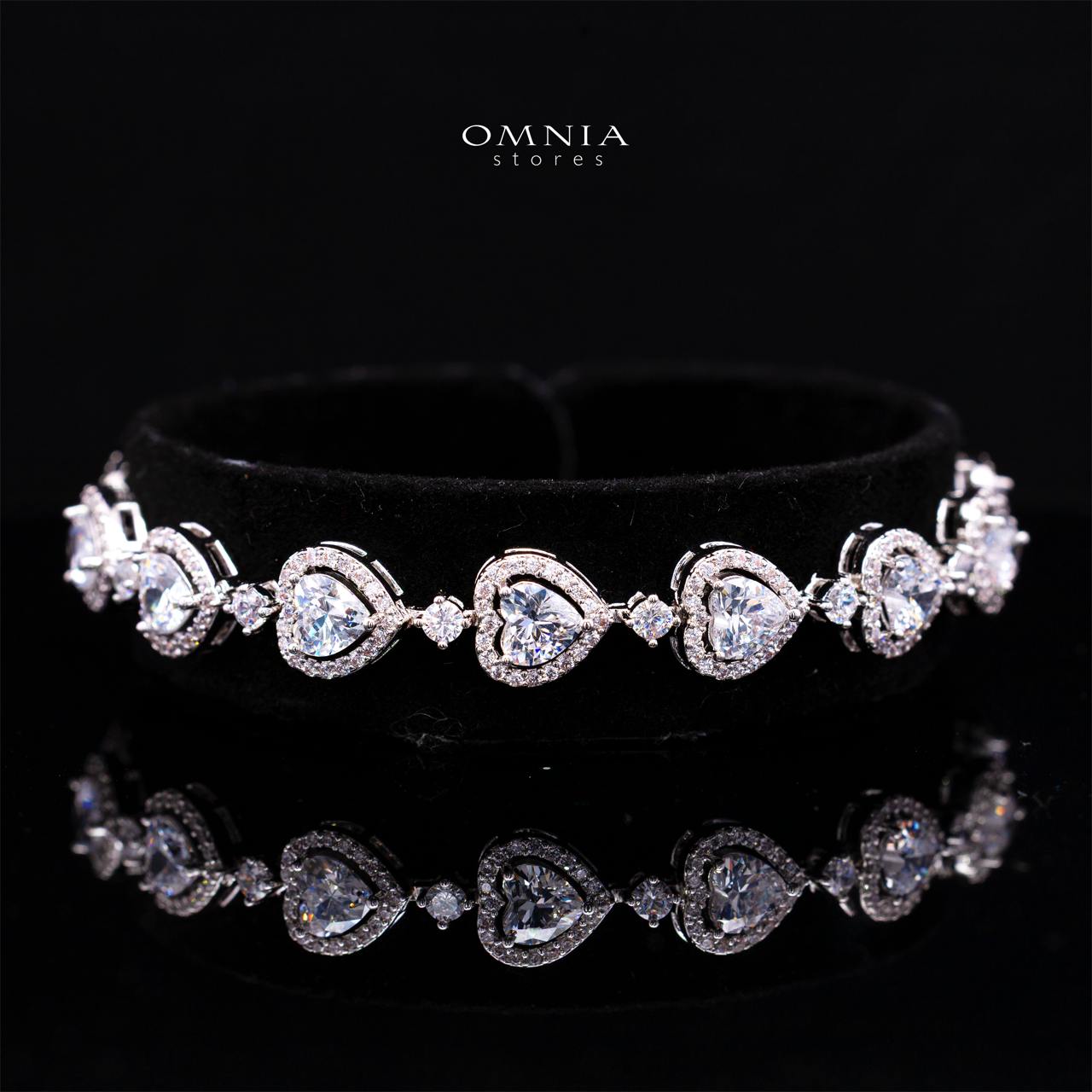 Talina White Luxury Bridal Full Jewelry Set with High-Quality Premium Simulated Diamonds-Rhodium-Plated