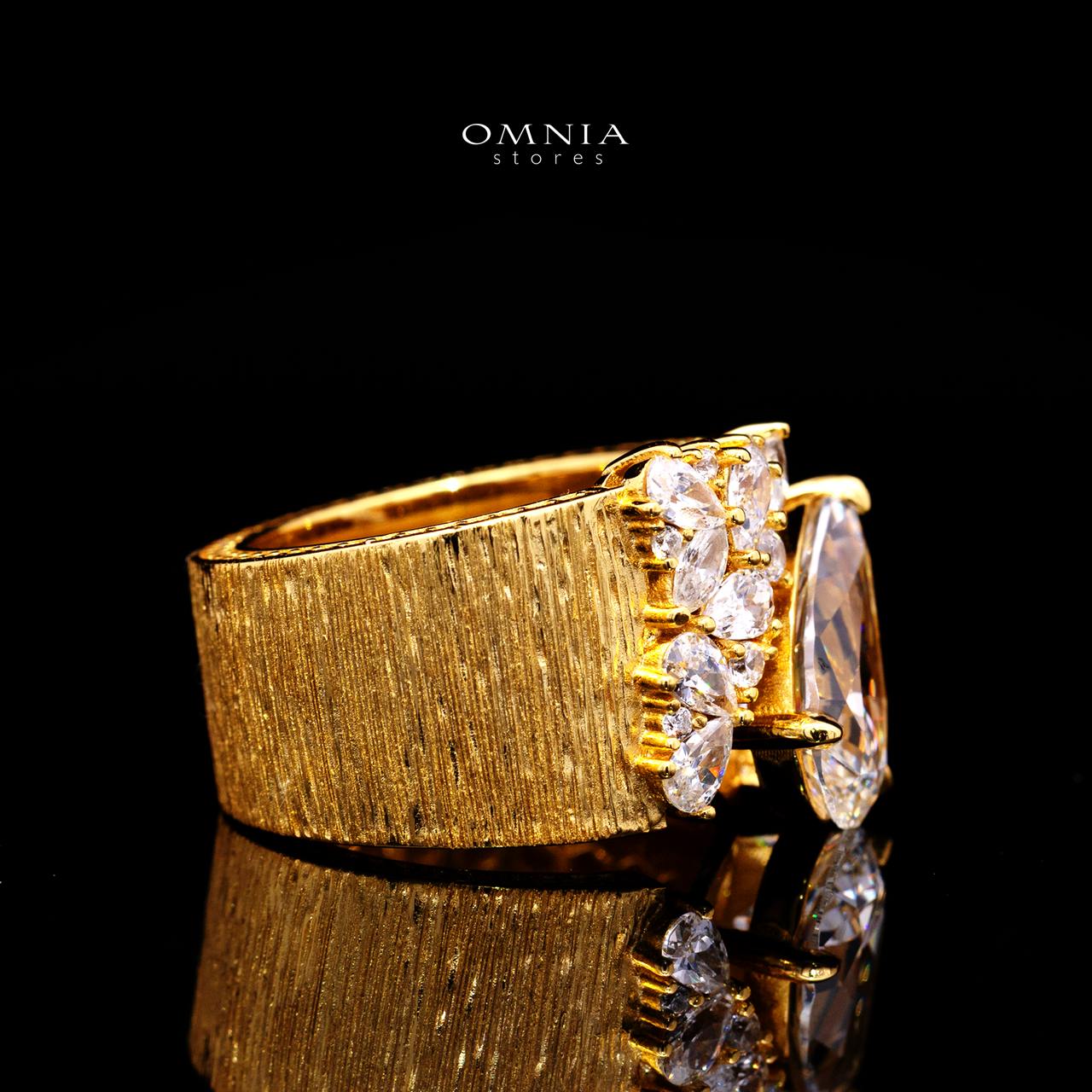 Emmie Gold Ring with Certificate | Lab-Crafted High-Quality Simulated Diamond in 925 Sterling Silver