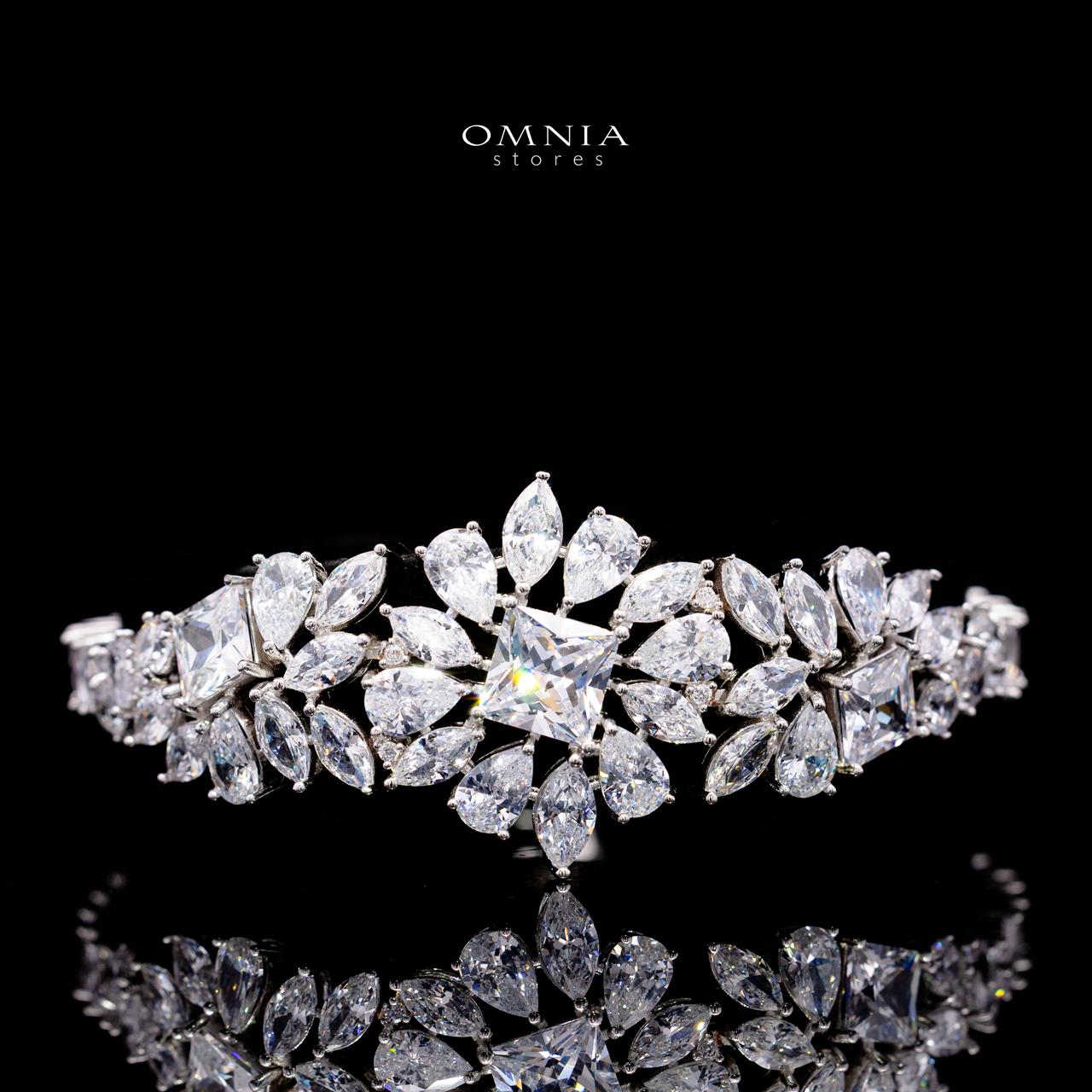 Christine White Luxury Bridal Full Set with High-Quality Simulated Diamonds – Rhodium Plated