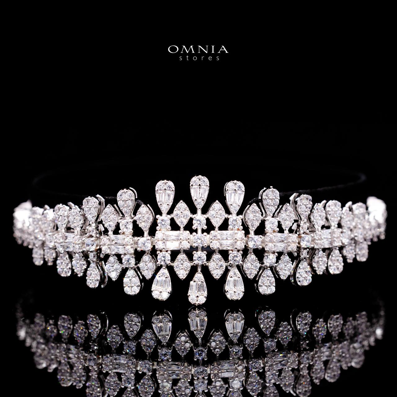 Adaliya Luxury Bridal Full Set with High-Quality Simulated Diamonds – Rhodium Plated